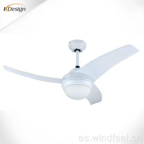 Ventilador de techo blanco de bajo perfil de 42 pulgadas, combinación de luces, ventiladores de techo domésticos de 3 aspas, luces con control remoto